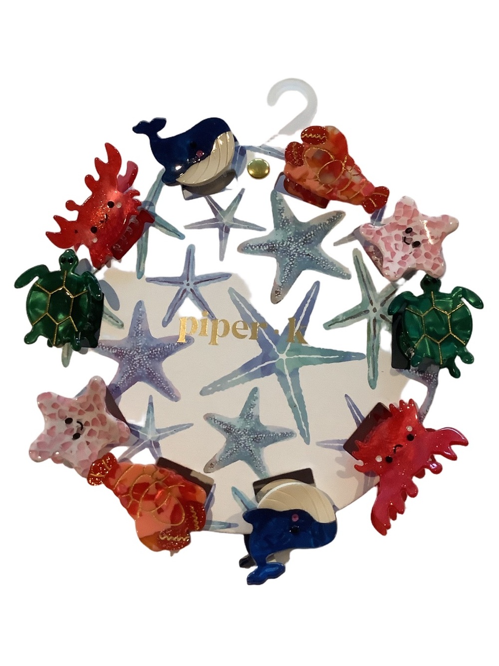 Piper K Sea Creature Mini HairClaw Clip 10 Pack Set New
